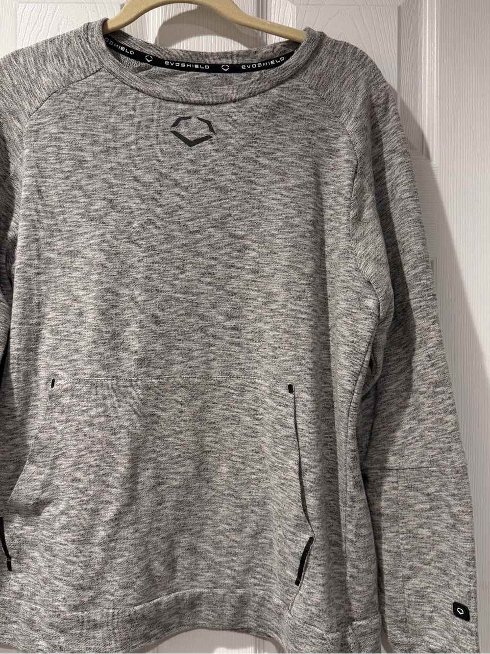 Youth Grey Performance Crew Sweatshirt